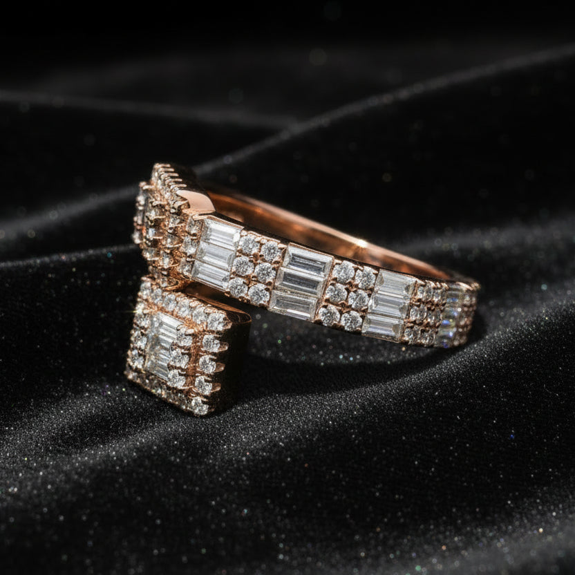 Moissanite 2.33 ctw Cuff Ring