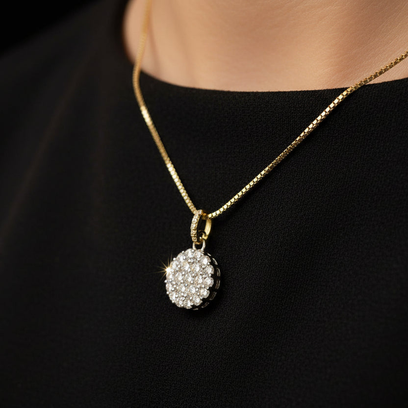 Moissanite 0.51 ctw Round Cut Pendant