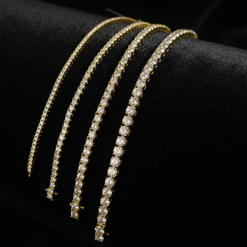 925 Silver Moissanite Tennis Bracelet 4mm