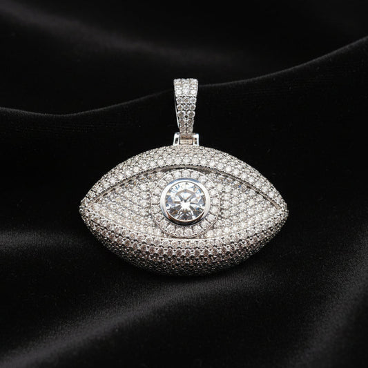 925 Evileye Sterling Silver Moissanite Pendant
