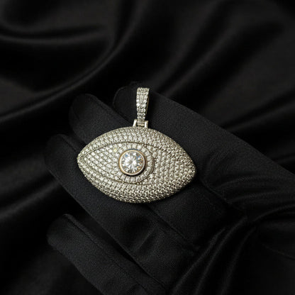 925 Evileye Sterling Silver Moissanite Pendant
