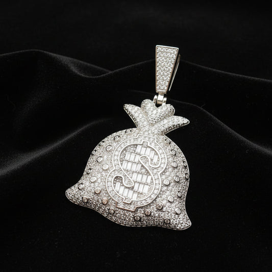 Moissanite 2.43 ctw Custom Money Bag Pendant