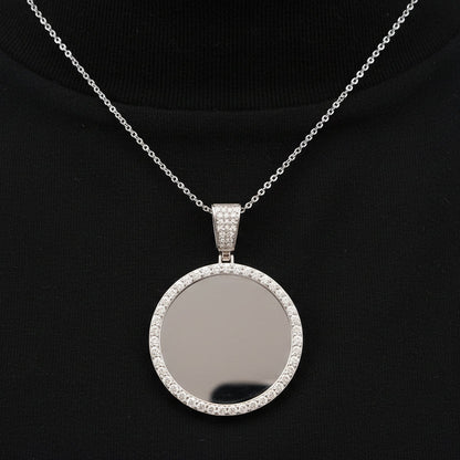 Moissanite 4.10 ctw Circle Memory Pendant
