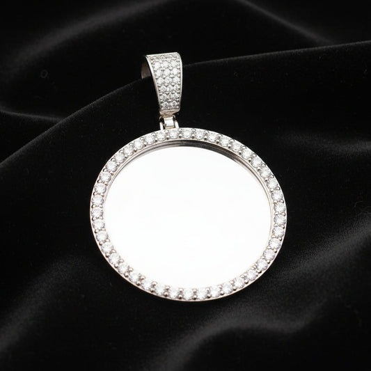Moissanite 4.10 ctw Circle Memory Pendant
