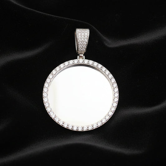 Moissanite 2.66 ctw Circle Memory Pendant