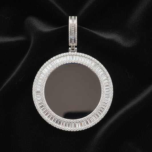Moissanite 7.40 ctw Circle Memory Pendant