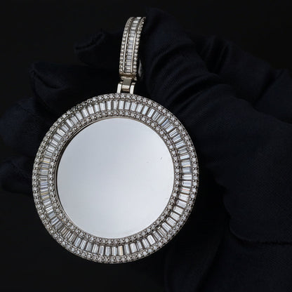 Moissanite 9.28 ctw Circle Memory Pendant