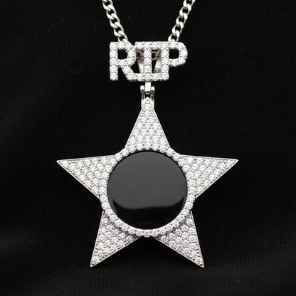 Moissanite 3.8 ctw Star Memory With RIP pendant