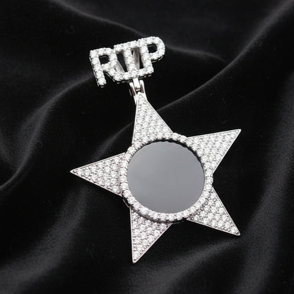 Moissanite 3.8 ctw Star Memory With RIP pendant