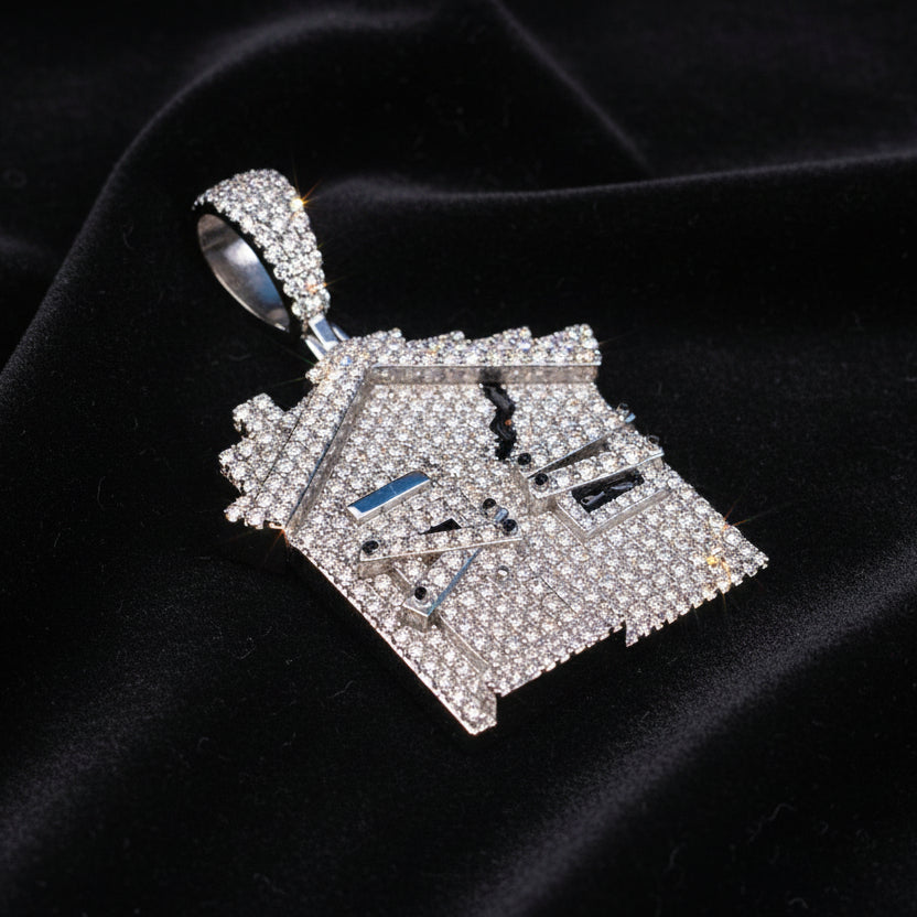 Moissanite 3.00 ctw Trap House Pendant