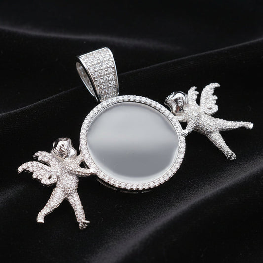 Moissanite 2.80 ctw Double Angel Miracle Pendant