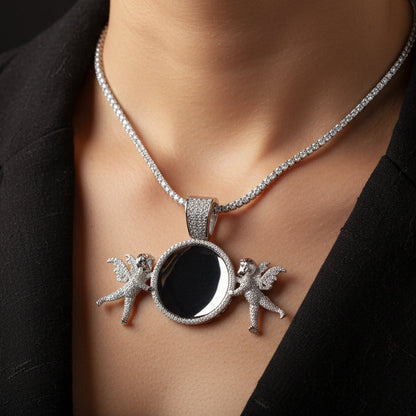 Moissanite 2.80 ctw Double Angel Miracle Pendant