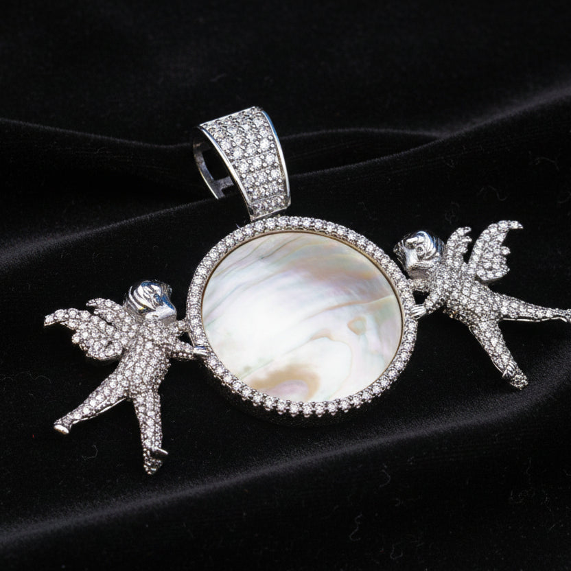 Moissanite 2.80 ctw Double Angel Miracle Pendant