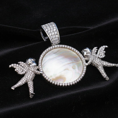 Moissanite 2.80 ctw Double Angel Miracle Pendant