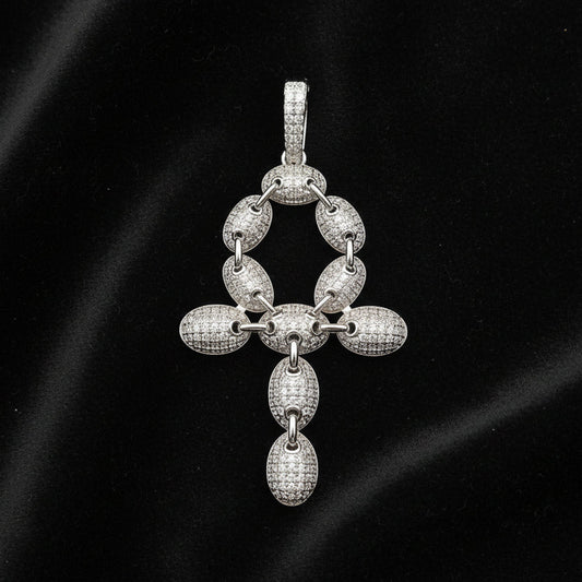 Moissanite 2.12 ctw Ankh Cross Pendant