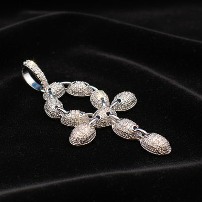 Moissanite 2.12 ctw Ankh Cross Pendant