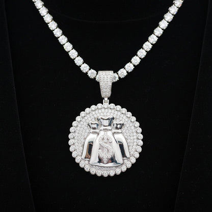 Moissanite 2.84 ctw Money Bag Pendant