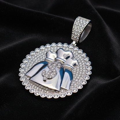 Moissanite 2.84 ctw Money Bag Pendant