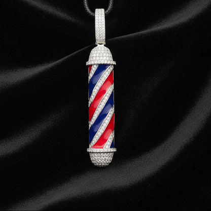Moissanite 1.75 ctw Barber Pole Pendant