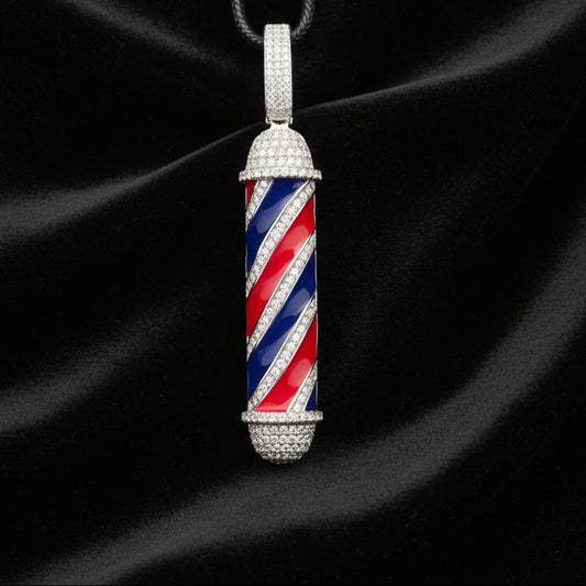 Moissanite 1.75 ctw Barber Pole Pendant
