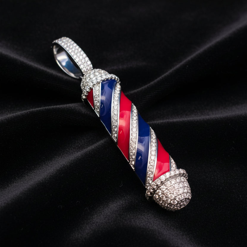 Moissanite 1.75 ctw Barber Pole Pendant