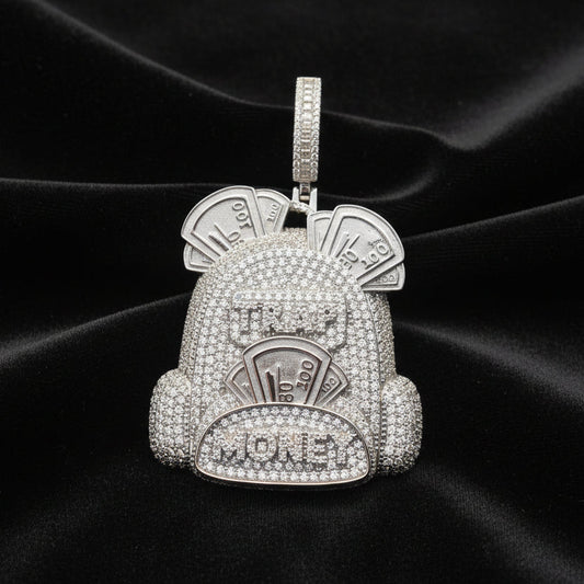 Moissanite 13.668 ctw Money Bag Pendant