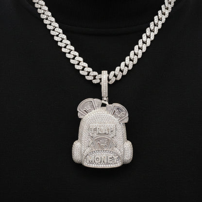Moissanite 13.668 ctw Money Bag Pendant