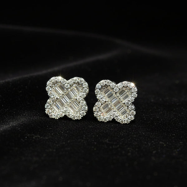 Moissanite 0.55 ctw Vintage Alhambra Earrings
