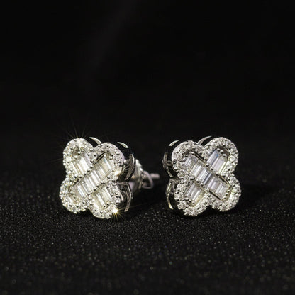 Moissanite 0.55 ctw Vintage Alhambra Earrings