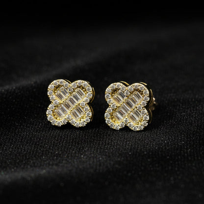 Moissanite 0.55 ctw Vintage Alhambra Earrings