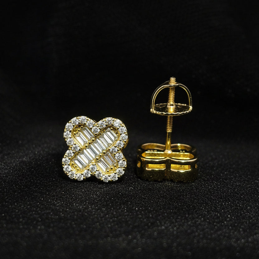 Moissanite 0.55 ctw Vintage Alhambra Earrings