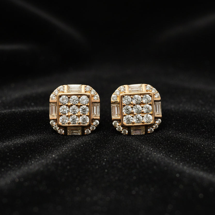 Moissanite 0.65 ctw Square Earring