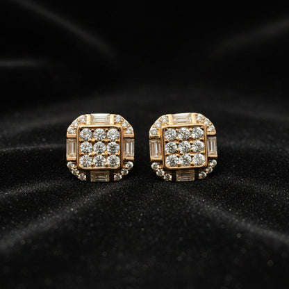 Moissanite 0.65 ctw Square Earring