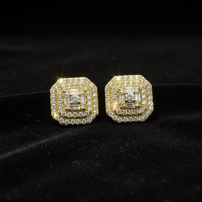 Moissanite 0.69 ctw Square Earring