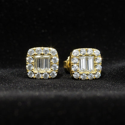 Moissanite 0.93 ctw Square Earrings