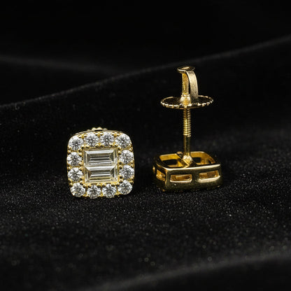 Moissanite 0.93 ctw Square Earrings