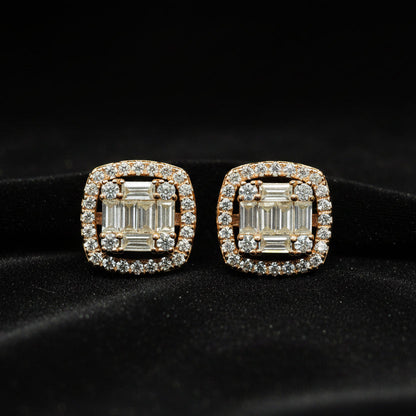 Moissanite 0.69 ctw Square Earrings