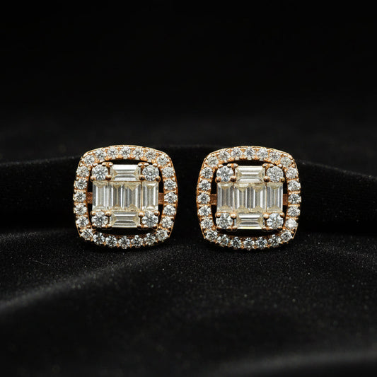 Moissanite 0.69 ctw Square Earrings