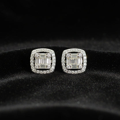 Moissanite 0.69 ctw Square Earrings