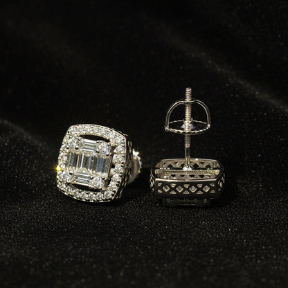 Moissanite 0.69 ctw Square Earrings