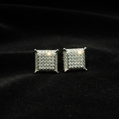 Moissanite 0.34 ctw Square Stud Earrings