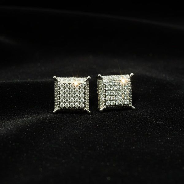 Moissanite 0.34 ctw Square Stud Earrings