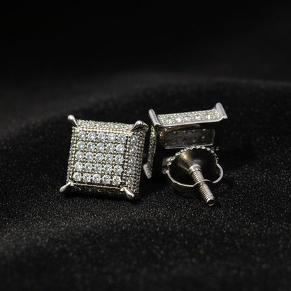 Moissanite 0.34 ctw Square Stud Earrings