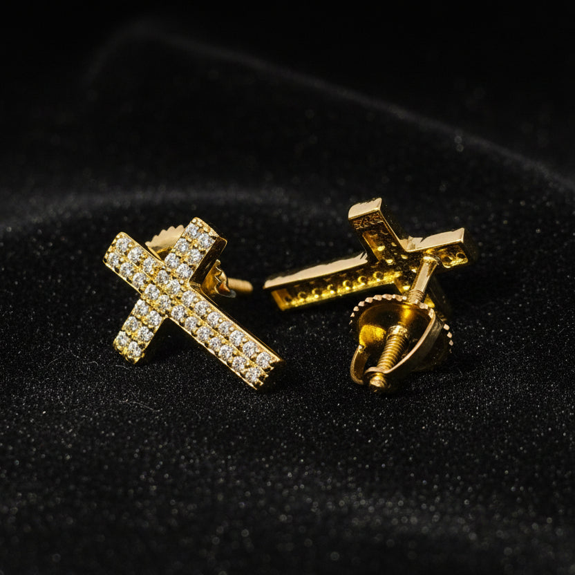Moissanite 0.35 ctw Cross Earrings