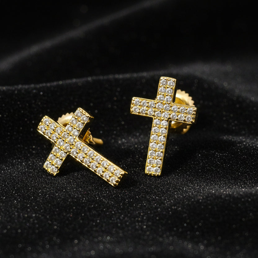 Moissanite 0.35 ctw Cross Earrings