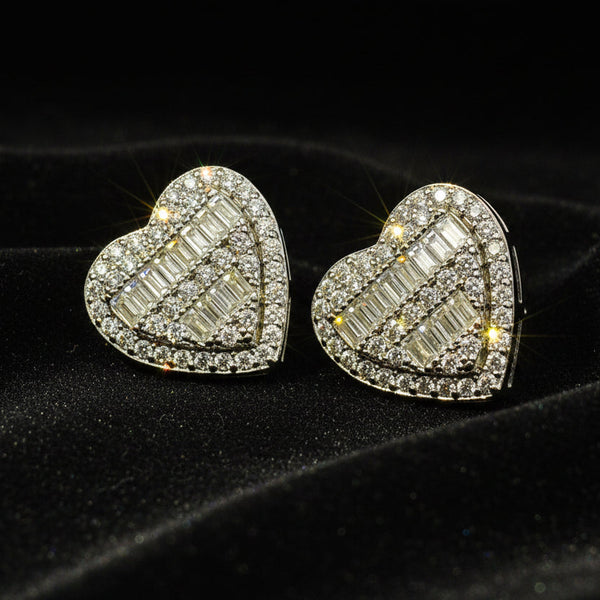 Moissanite 0.91 ctw Heart Earrings