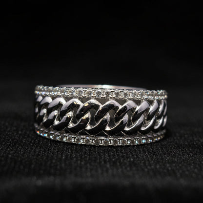 Moissanite 0.47 ctw Link Design Ring