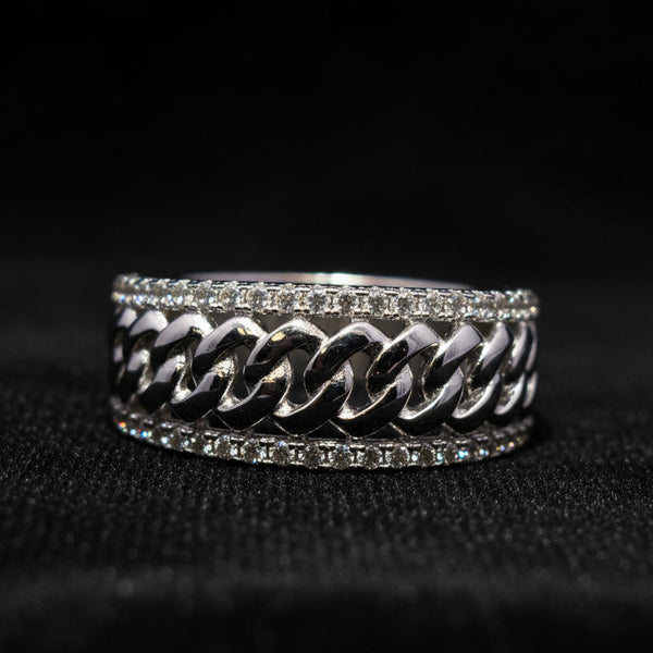 Moissanite 0.47 ctw Link Design Ring