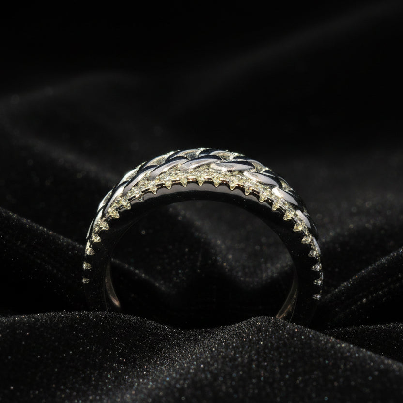 Moissanite 0.47 ctw Link Design Ring