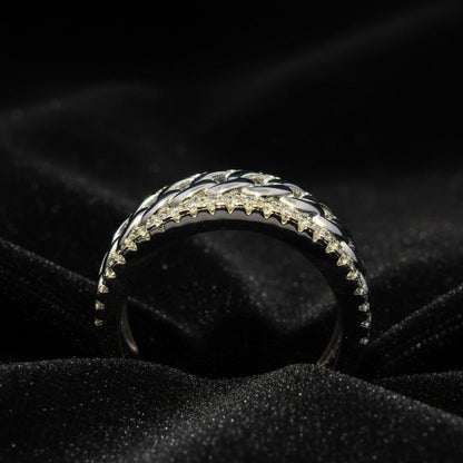 Moissanite 0.47 ctw Link Design Ring